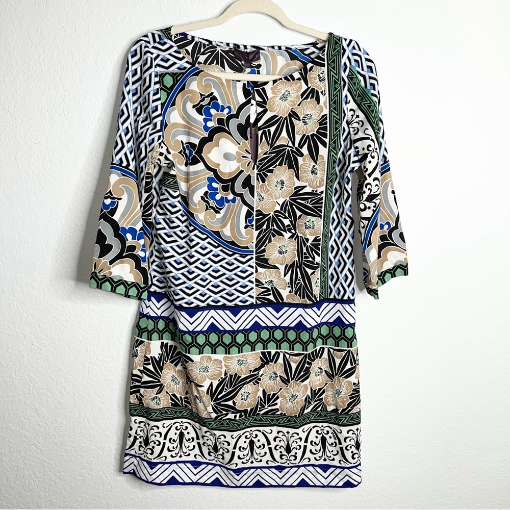 Hale Bob Dress Women’s Small Floral 3/4 Sleeve A5